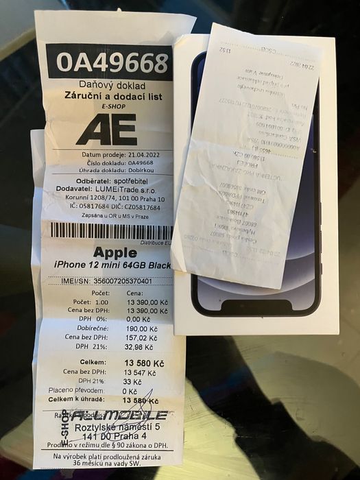 iPhone 12 mini черен
