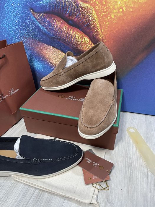 Mocasini Loro Piana piele naturala Full Box colectie noua