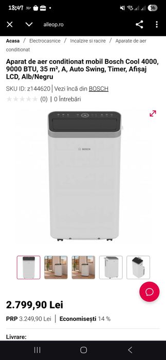 Aparat aer condiționat Bosch 4000