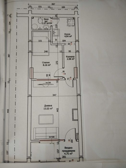 Продава се Двустаен апартамент в Бургас, Меден рудник - зона А - 42 кв.м за 788 €/кв.м - Снимка #12