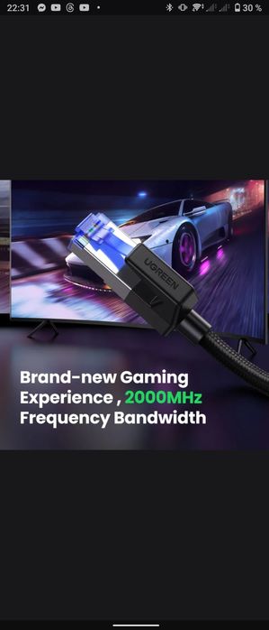 UGREEN кабель Ethernet Cat-8 40 Гбит/с