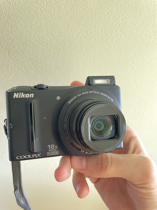Nikon Coolpix S9100 Black - Zoom 18x - Baterie Nouă + Card (Cititi!)