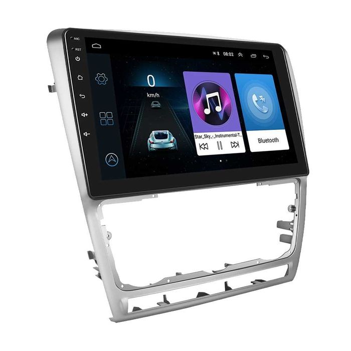 10” 2-DIN за Skoda Octavia 2007/13 Android 14, 4/64GB, 1280x720, CP AA