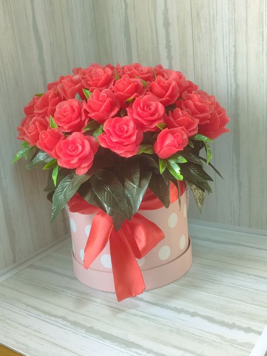 Букет из мыльных роз.