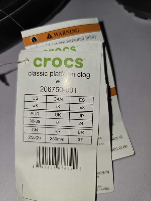 Crocs Saboti- Classic Platform Clog- marime 38 (real 37)+ cadou