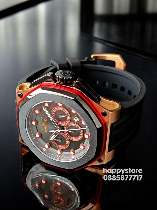 INVICTA Akula black gold 55 mm, Инвикта нов ръчен часовник