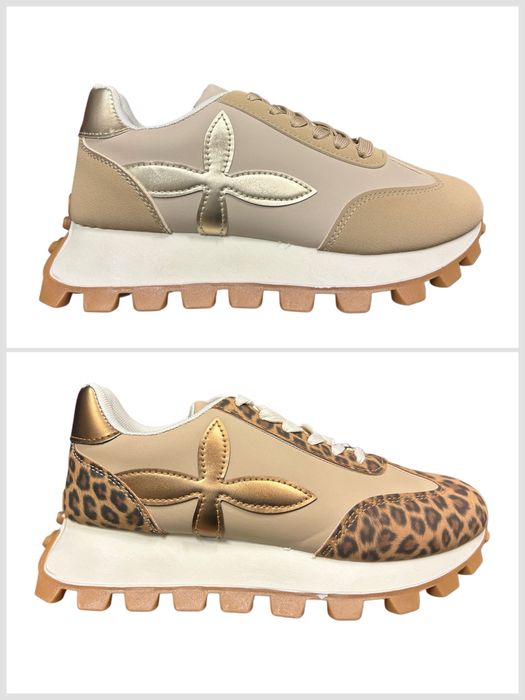 Дамски маратонки с грайферна платформа  -761