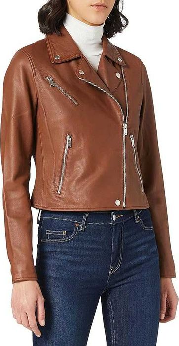 Естествена кожа Esprit байкър яке XS