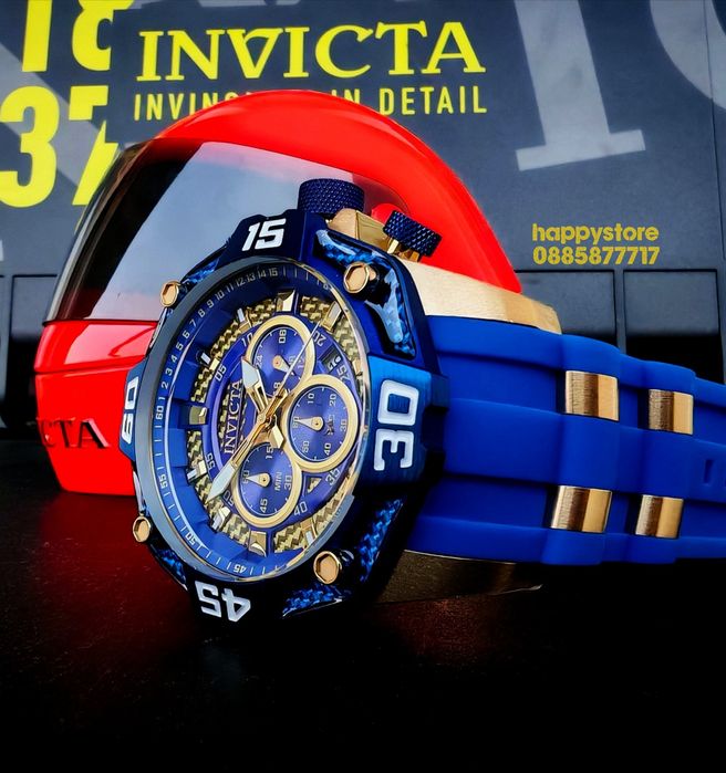 INVICTA Pro Diver Rush Blue 52 mm, Инвикта нов ръчен часовник