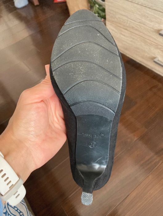 Pantofi cu toc 10 cm negrii