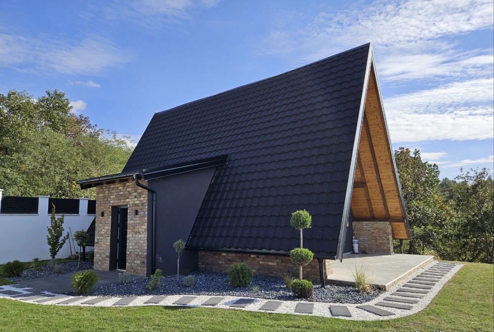 Cabane tip Aframe la cheie accept variante auto