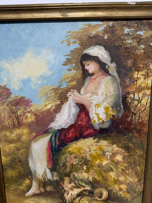 tablou pictat pe panza in ulei pictura pe panza tablou vechi pe panza