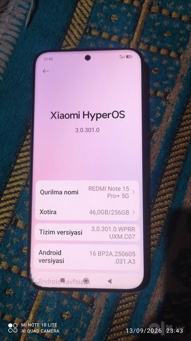 Redmi note 15 pro + 5g yangi