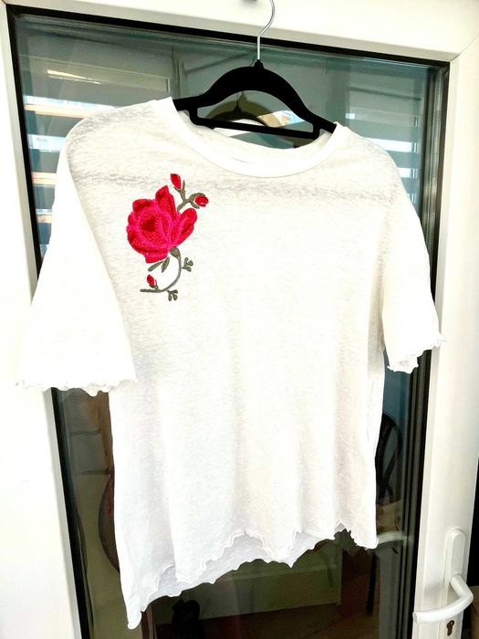 Bluza maneca scurta alba Jacqueline de Yong