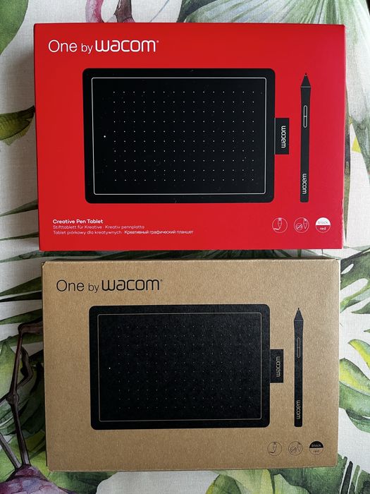 Tableta grafica WACOM One Small CTL-472-S, negru-rosu!