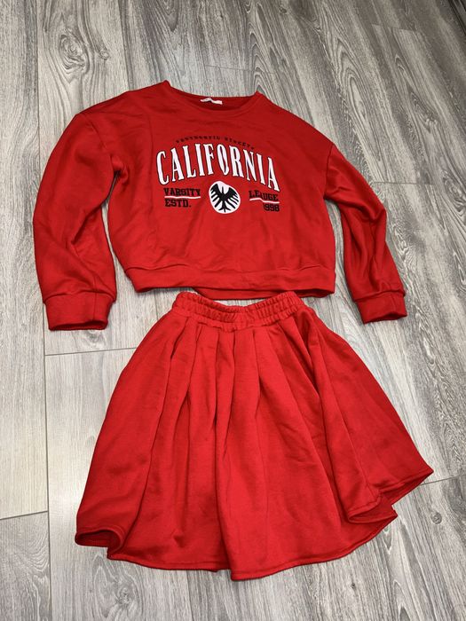 Compleu cu fusta Red