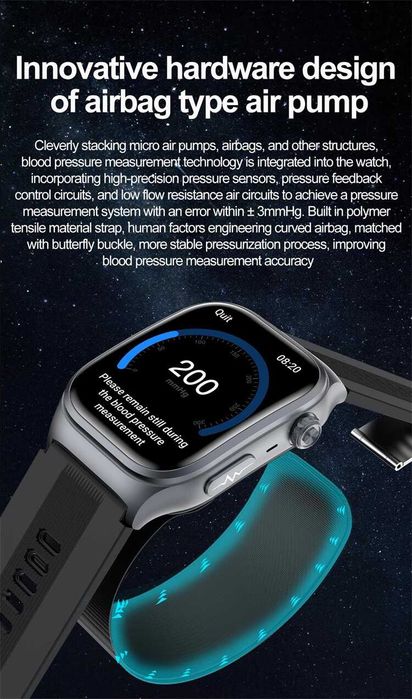 Смарт часовник с измерване на кръвно налягане и ЕКГ S15