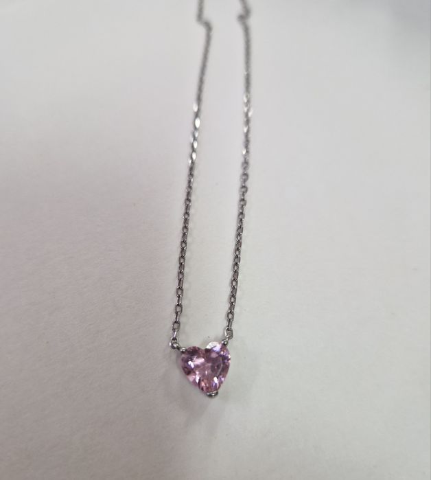 Подвеска Пандора с розовым сердечком