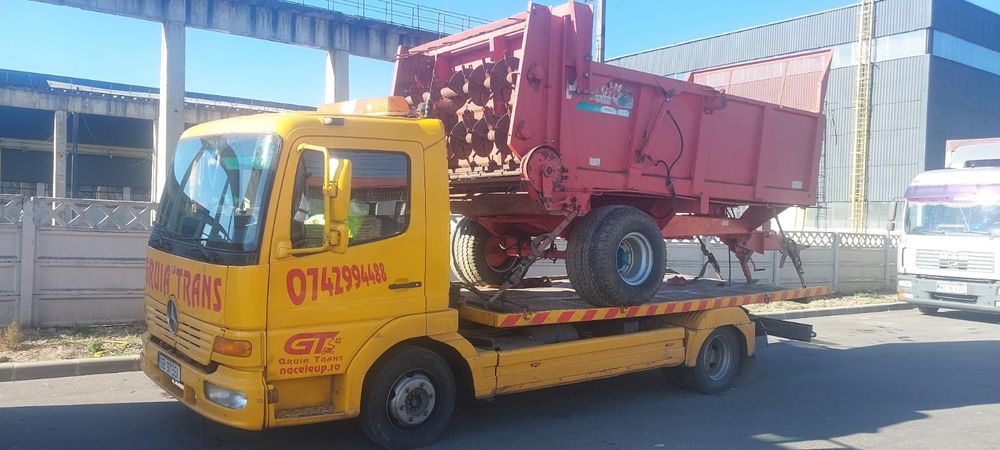Transport utilaje, buldo, tractor, utilaj agricol, taf,nacela