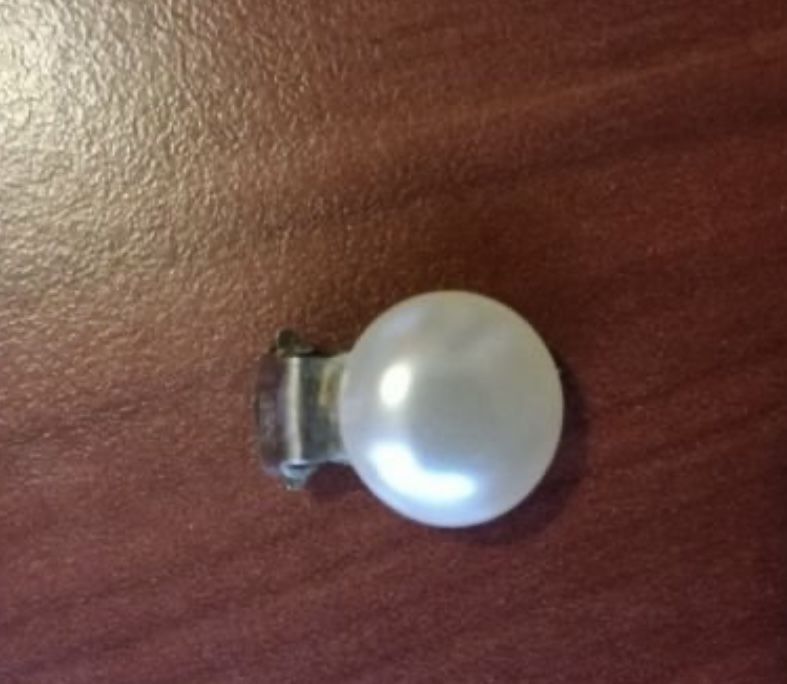 Сребърна обеца c перла