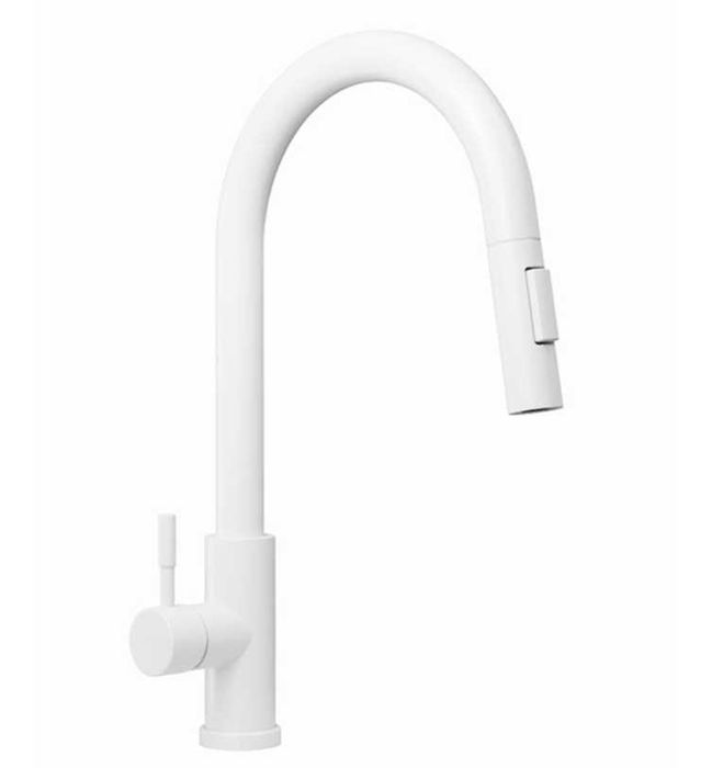 Промо комплект Смесител изтегляш + Дозатор Черен Графит Сив Б BBM_N72M