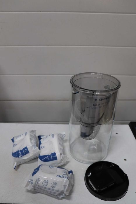 Кана филтърна Wessper D2 BOROSILICATE 3L, 3 филтъра, черна