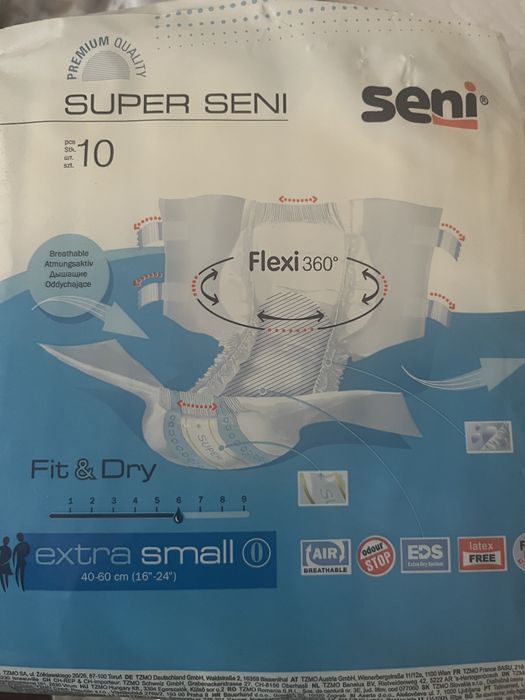 Подгузники  Super Seni Extra Small 40-60см.