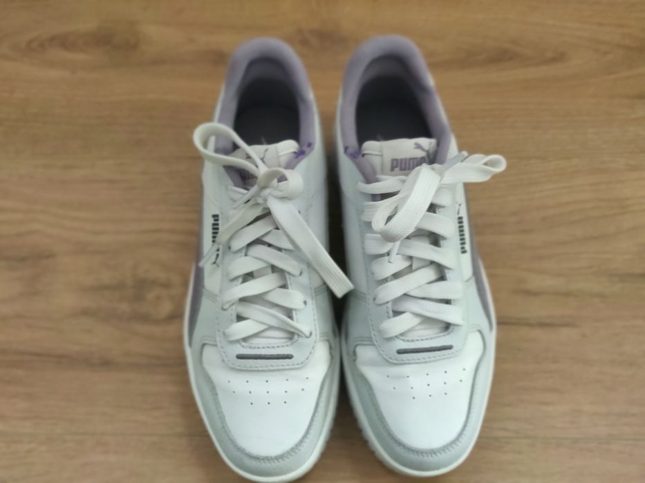 Adidași Puma Albi/Mov - Stare Excelentă