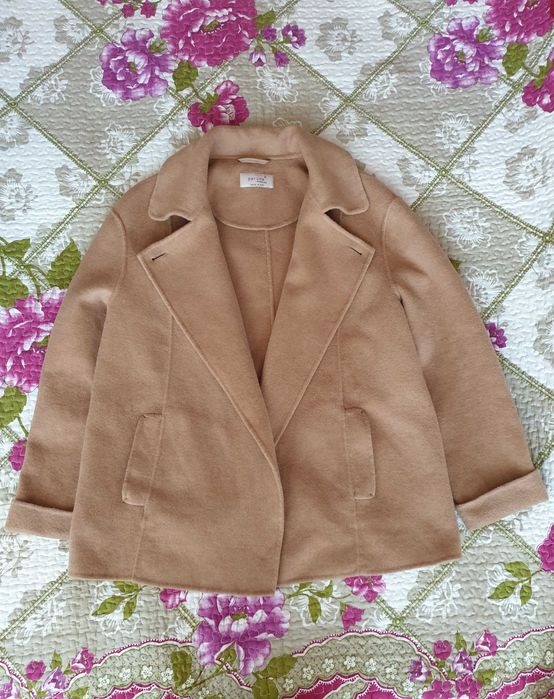 Jacheta pardesiu camel mix lana camasa bumbacPer Una Max Mara Hilfiger