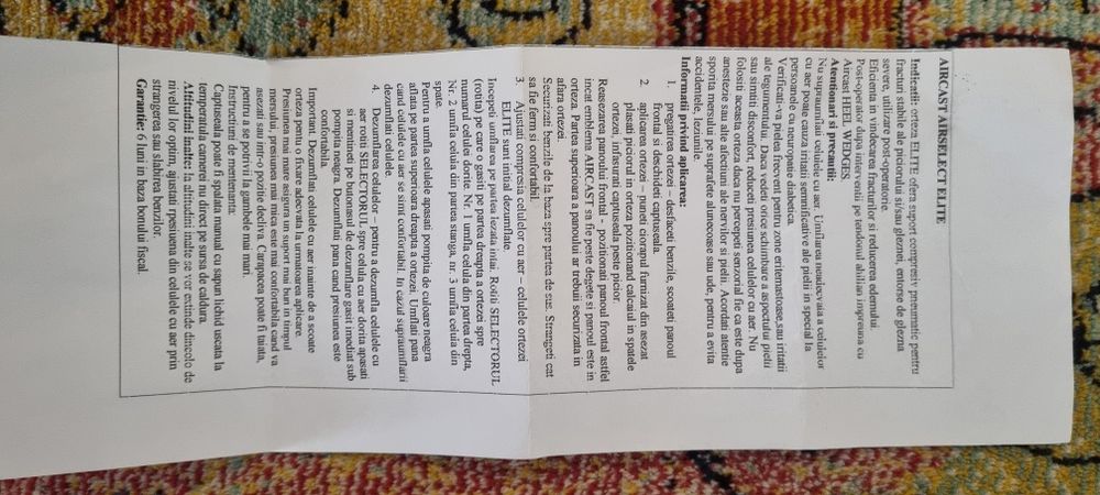 Gheată ortopedica Aircast Elite .ESTE FOARTE PUTIN FOLOSITĂ.