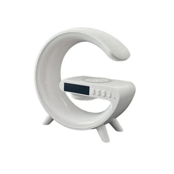 Ночник с беспроводной зарядкой часами и будильником,светильник,колонка