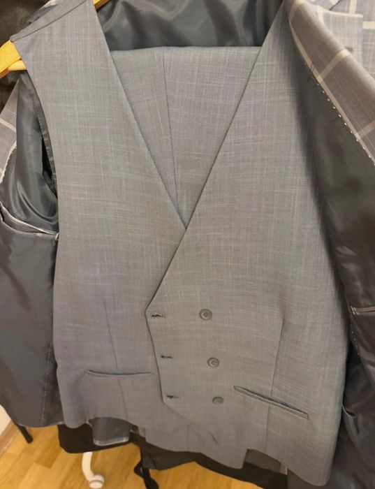 Costum din 3 piese pentru bărbați Sacou Pantaloni și Vesta