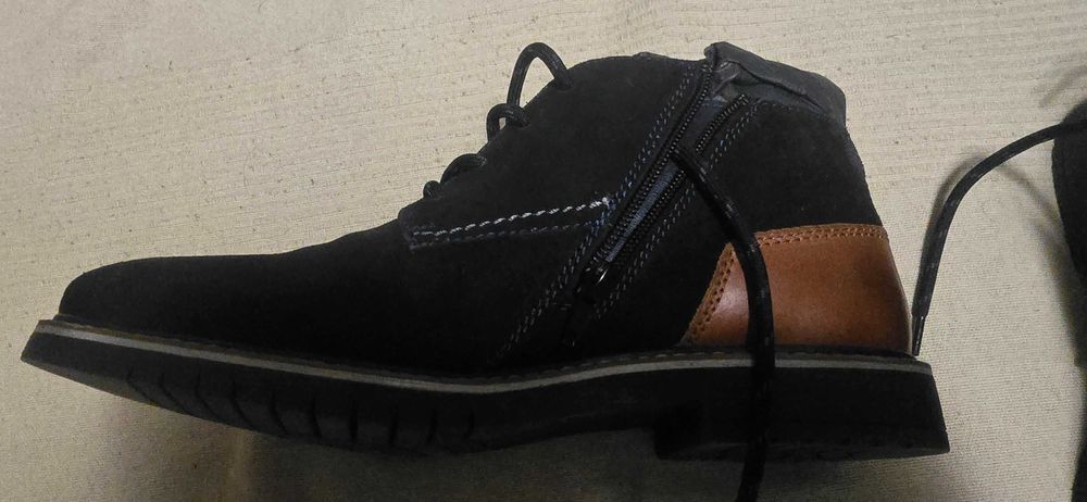 Нови зимни мъжки боти BUGATTI 8373H-4100, ест. велур и кожа, р. 42