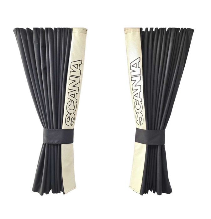 Пердета за камиони SCANIA с кожена лента и кукички тип холандско чело