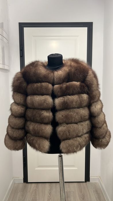 Blana naturala vulpe polara 3 în 1