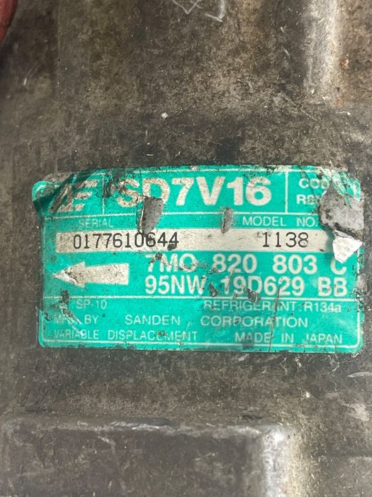 Compresor Ac Volkswagen Sharan 7M8, 7M9, 7M6 1995 - 2010 2.8 Vr6 Aaa,