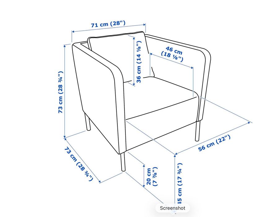 Стилно кресло IKEA в три цвята