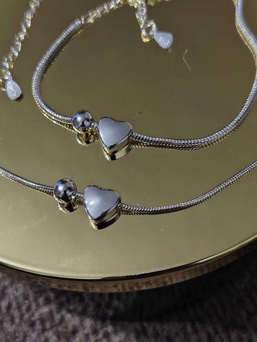 Set superb din argint cu pandantive inima