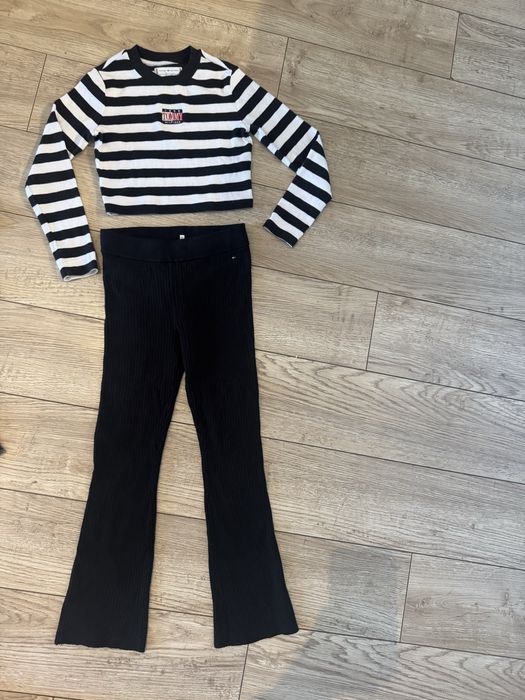 Сет комплект tommy hilfiger 8гОригинал Дрехи панталони и блуза 128 см