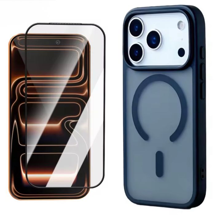 IPHONE 17 17 AIR 17 PRO 17 PRO MAX - Husa Magsafe Mata + Folie Sticla