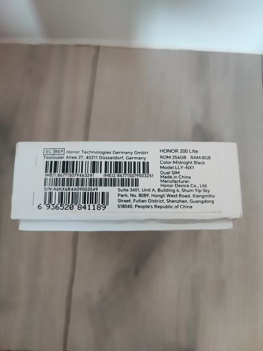 Telefon mobil Honor 200 Lite, 8GB RAM, 256GB, 5G, 108 MP- Nou