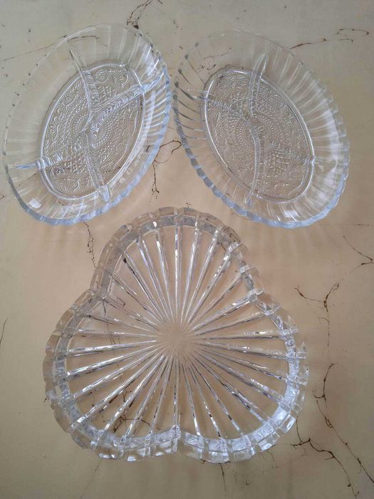 Стъклени чинии - 3 броя