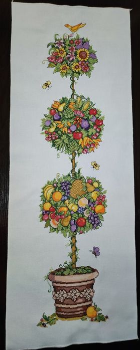 Вышитая работа без оформления