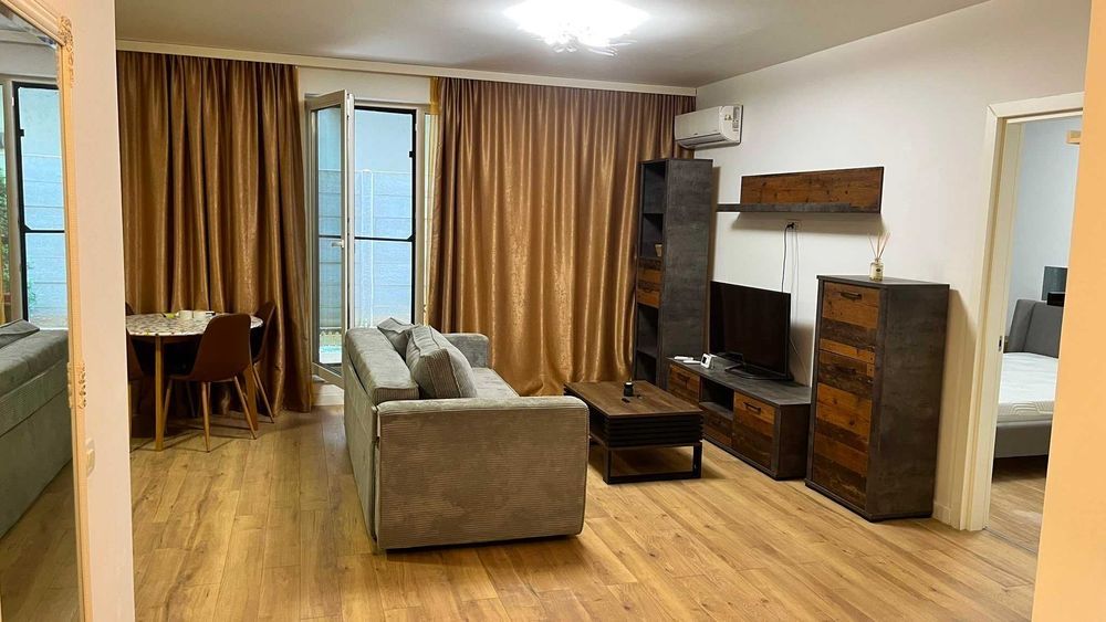 Inchiriez apartament cu 2 camere 59 mp + curte 31mp, in Pipera, cartier MTM, rond OMV