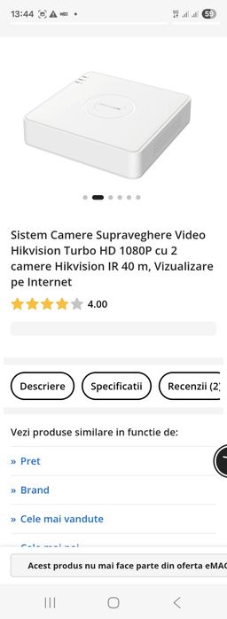 Vand sistem camere supraveghere