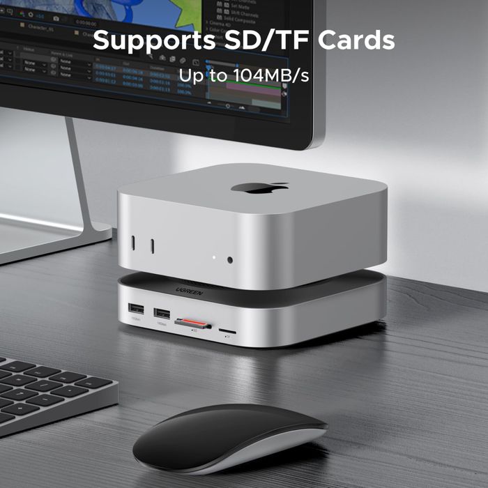 Док-станция 11-in-1 Ugreen CM841 для Mac Mini M4/M4 Pro