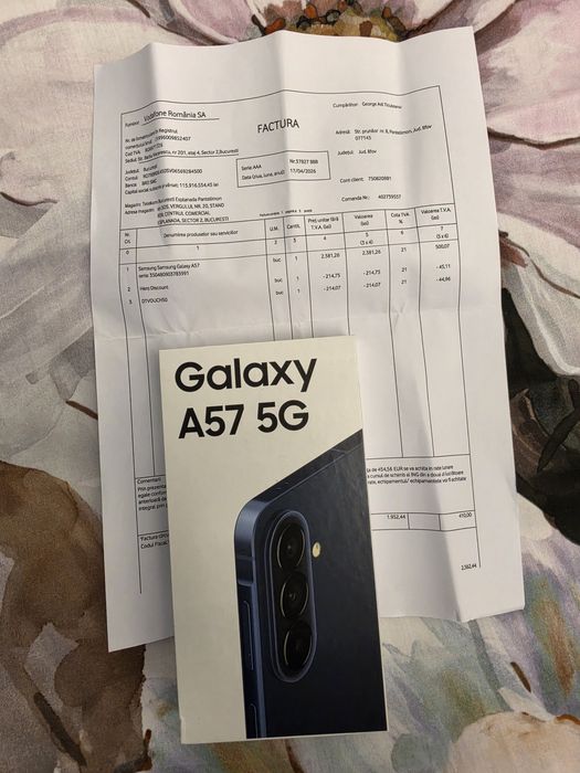 Samsung A57 5G Awesome Navy 128Gb NOU Sigilat Factură 2 ANI GARANȚIE