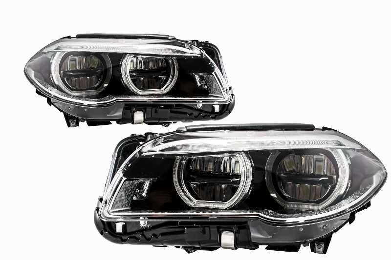 Пълни LED фарове Angel Eyes за BMW Серия 5 F10 F11 LCI 2014-2017  А294