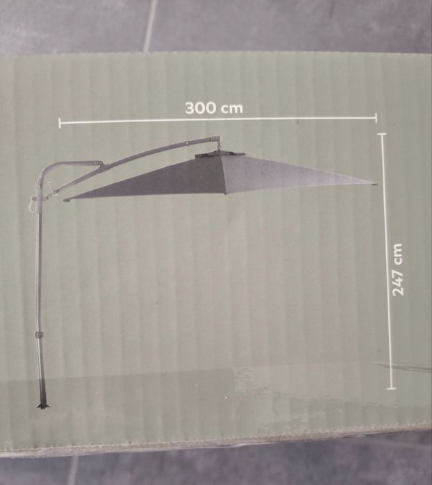 umbrelă de soare suspendată (cantilever) pentru terasă sau grădină Nouă