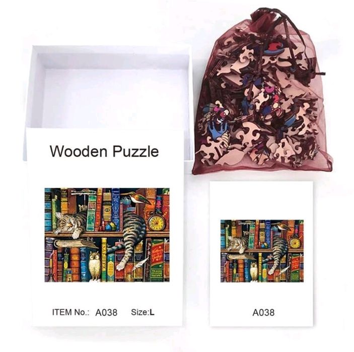 Дървен пъзел, размер А3